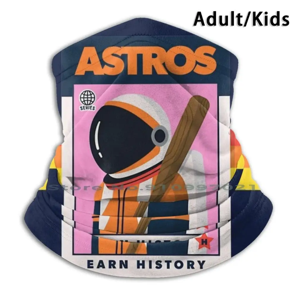 

Шарф Astros Earn History с изображением флага Техаса, астронавта, космоса, города, маска, обогреватель для шеи, шарф, бандана, Mascarillas Astros