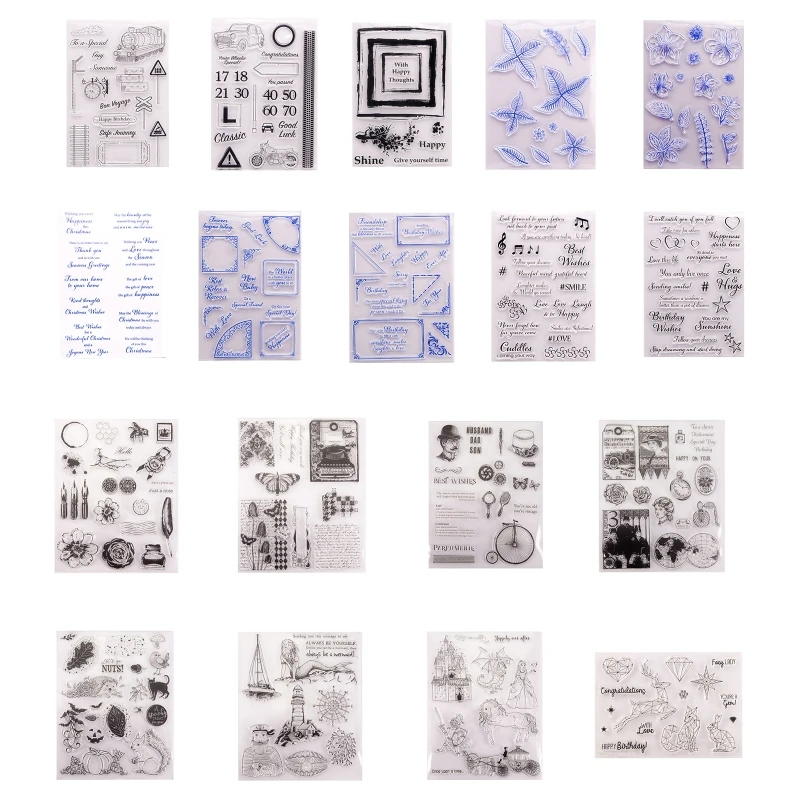 

Силиконовые прозрачные штампы с буквами 2020, альбом для скрапбукинга «сделай сам», декоративная бумажная карточка, товары для творчества