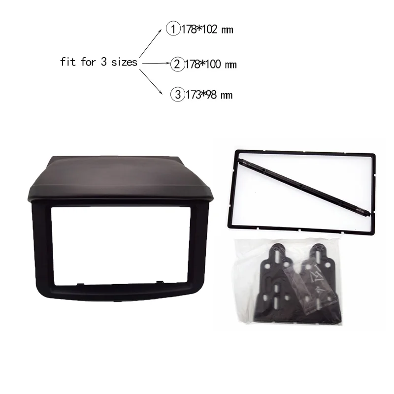 1pcs 2din frame 2 Din фасции рамка для Triton L200 Mitsubishi Pajero Спорт Радио DVD стерео панель тире Монтажная Установка отделка комплект лицевая рамка - Название цвета: 1pcs 2din frame
