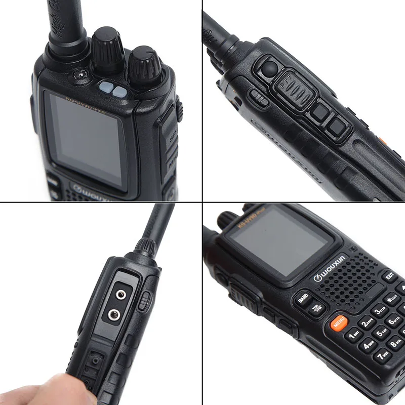 2pcs wouxun kg uv9d plus walkie talkie waterproof cb radio station transceiver 7 bands air frequency 108 136350 400mhz scanner free global shipping