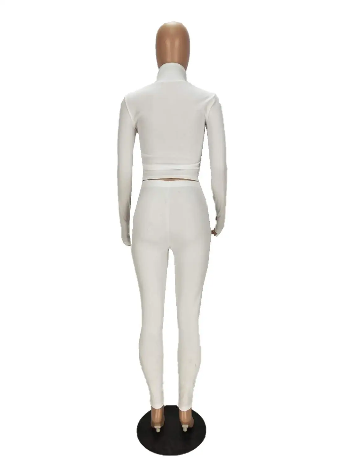 

Activewear Letter Embroidery Knitted Women Suit Zipper Tops Legging Pant Set Tracksuit Fitness Outfit Matching 2Pcs Set