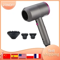diffuser professional blow dryer negative ion fast drying for hair care 2 nozzles 1 diffuser attachment for home travel salon