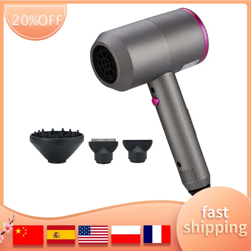 Secador de Cabelo Rápida para Cuidados com o Cabelo Acessório para o Salão de Beleza de Viagens em Casa Difusor Profissional Negativo Secagem 2 Bocais 1 Íon