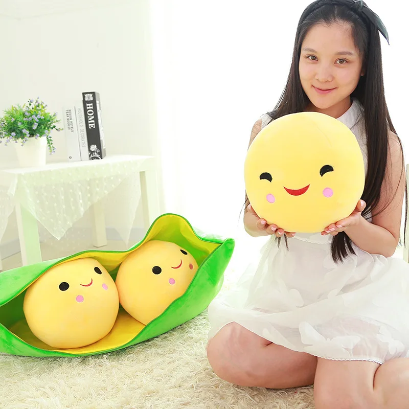 25cm cartoon cute pea doll soft plush toy pillow cushion sleeping children's toys gift | Игрушки и хобби