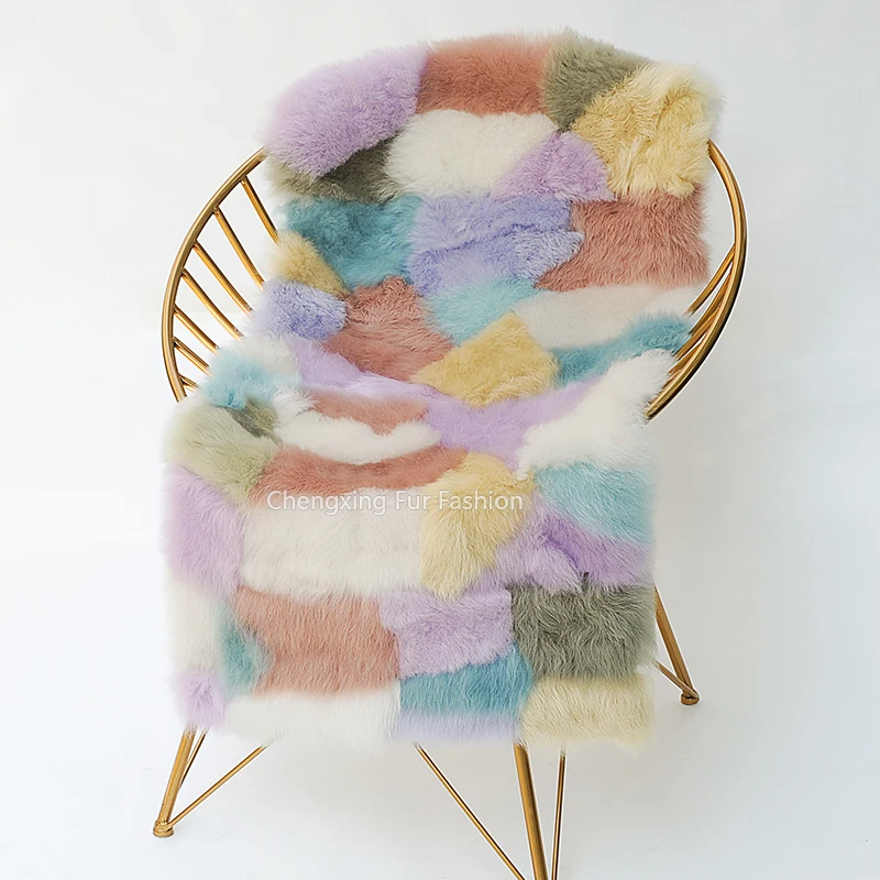 

CX-D-180 50x100 см красочные смешанные настоящая овечья шерсть овечка коврик для Гостиная Спальня ковры с мехом