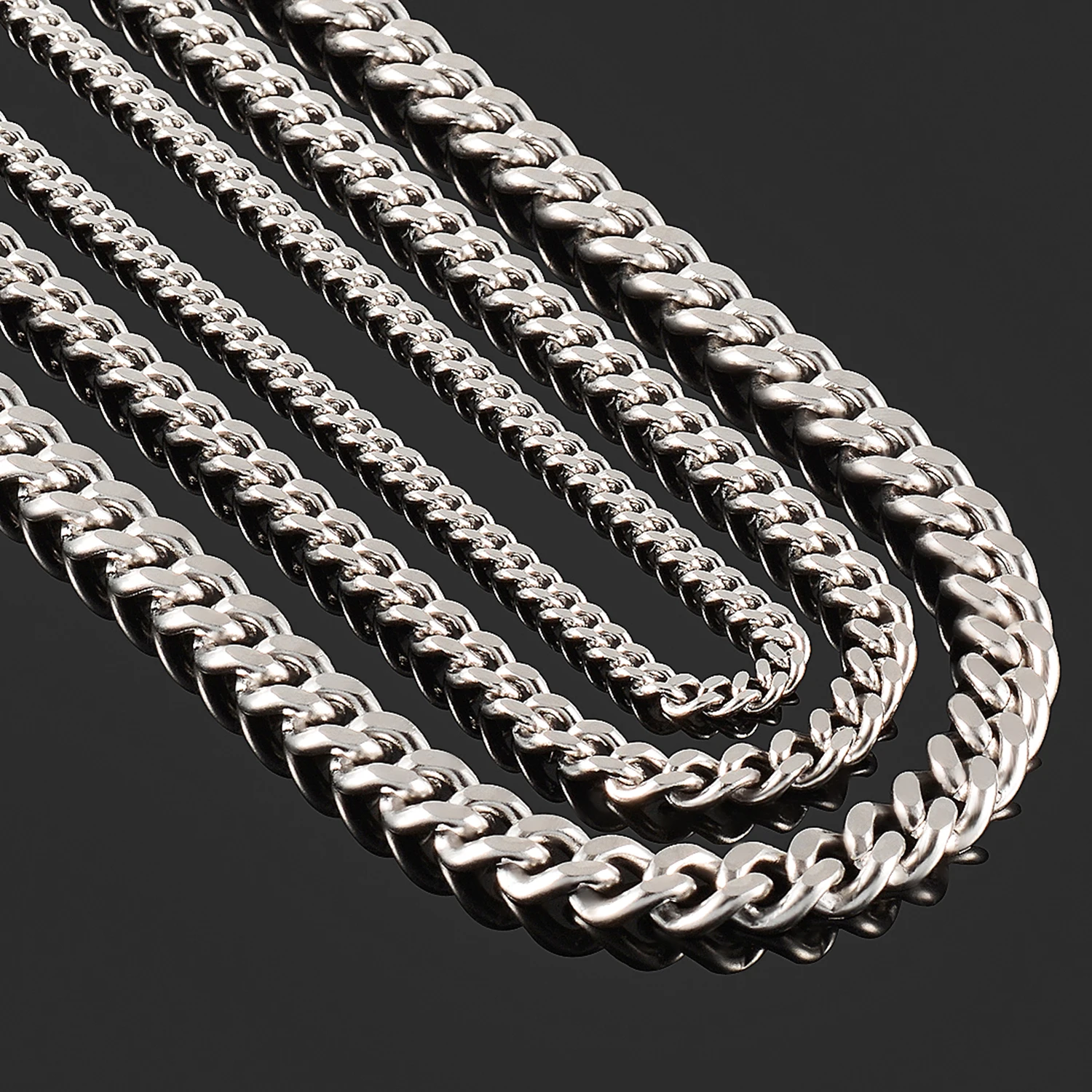 Фото Мужское ожерелье Murinsar 3 5/5/7/9 мм цепь из нержавеющей стали оптовая продажа для