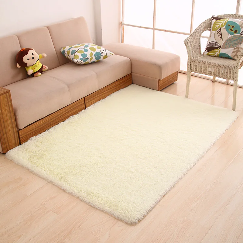Однотонные ворсистые современные коврики для гостиной и спальни домашний декор