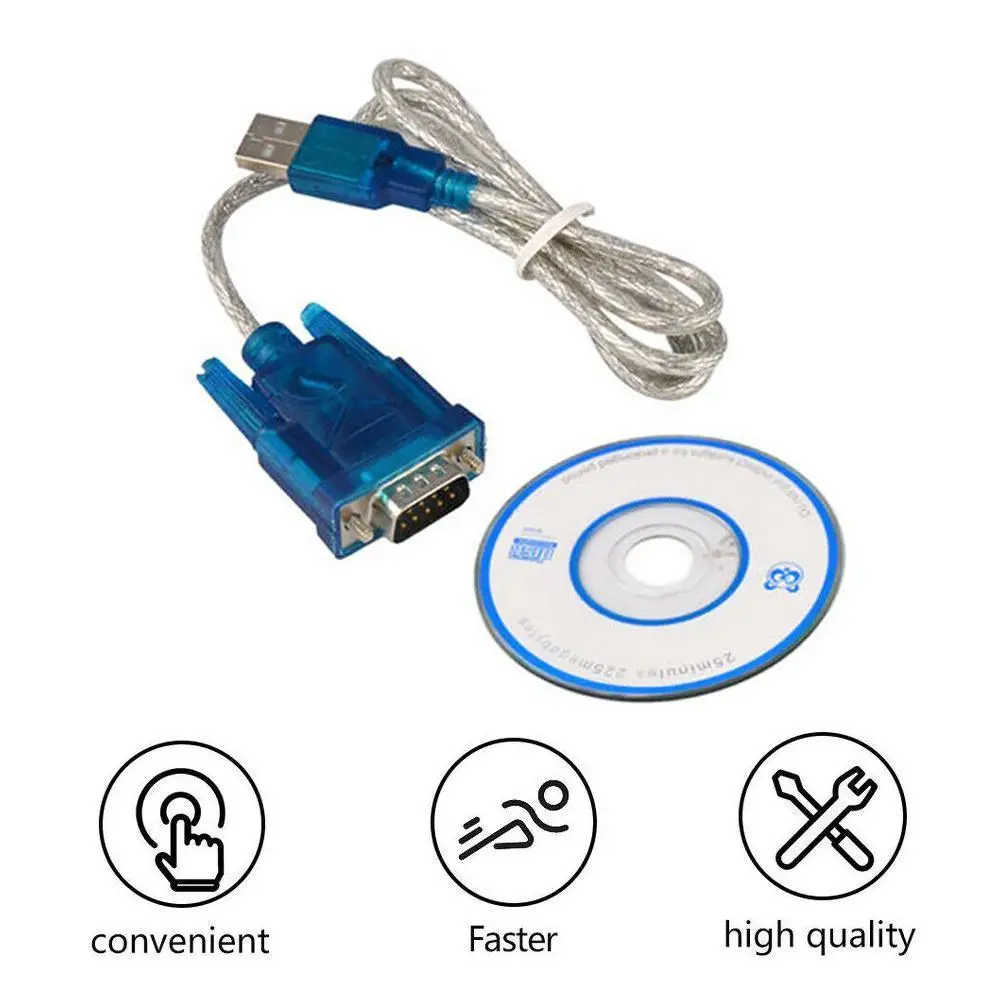 

100cm High Quality USB 2.0 to Serial RS-232 DB9 9Pin Adapter Chipset FTDI USB Cable WIN10 RS232 Converter TO SUPPORT Z0T8