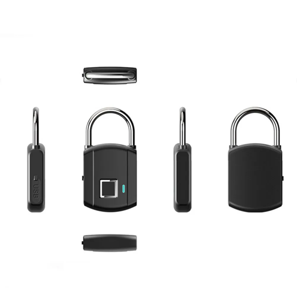 

Keyless Door Fingerprint Smart Padlock Quick Unlock Security Zinc Alloy Lock LDF668
