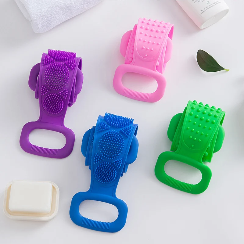 

Silicone Soft Brushes Body Cleaning Rubbing Back Mud Peeling Scrubber Massage Shower Skin Clean Brush Free shipping