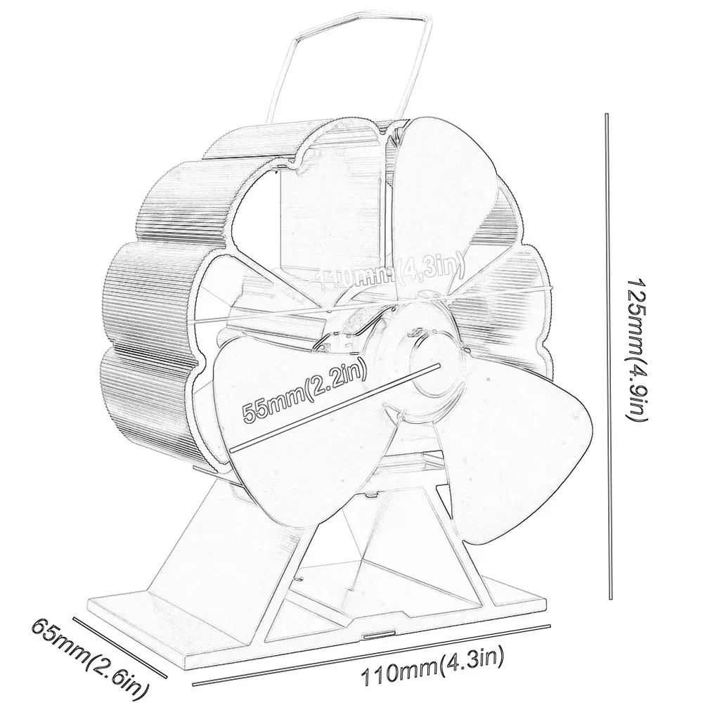 

Powerless Stove Fan Blower Stove Fan Wood Stove For Fireplace Wood Log Burner Powered Eco Fan Fireplace Fan Thermal Power Fan