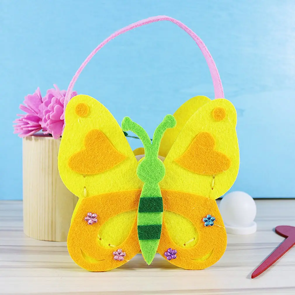 Lovely DIY Non Woven Cloth Cartoon Bag Kids Children Kindergarten Art Class Felt Craft Handbag Sewing Kit | Дом и сад