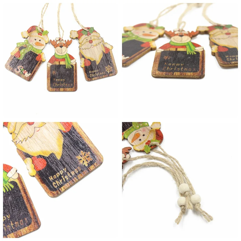 3 шт. декоративная подвеска для новогодней елки из натурального дерева | Дом и сад