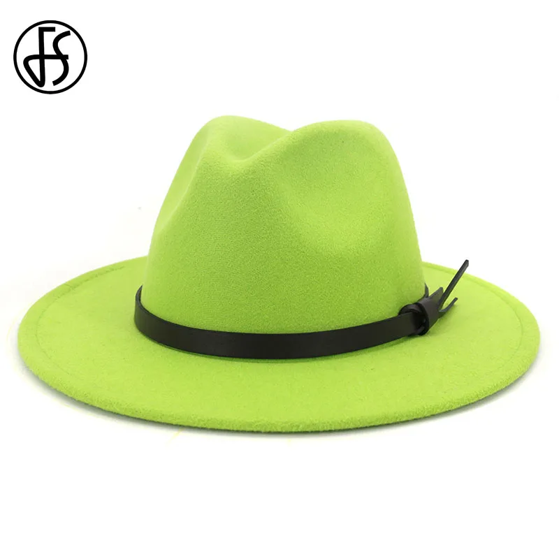 Женская фетровая шляпа FS однотонная с широкими полями на осень/зиму 2019|Мужские