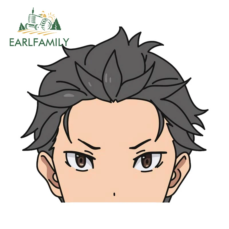 EARLFAMILY 13 см x 12 2 аниме Natsuki Subaru Peeker Автомобильная наклейка Re:Life In A Different World From Zero JDM
