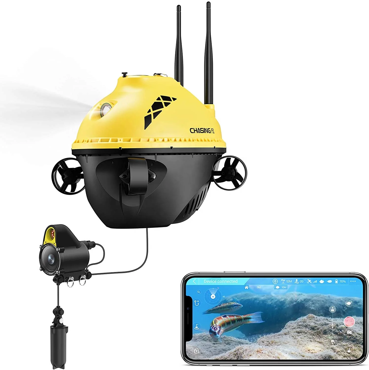 

Chasing F1 Underwater Drone with 4K UHD Camera Fish Finder ROV for Diving and Boating Scuba Diving Equipment For Sale