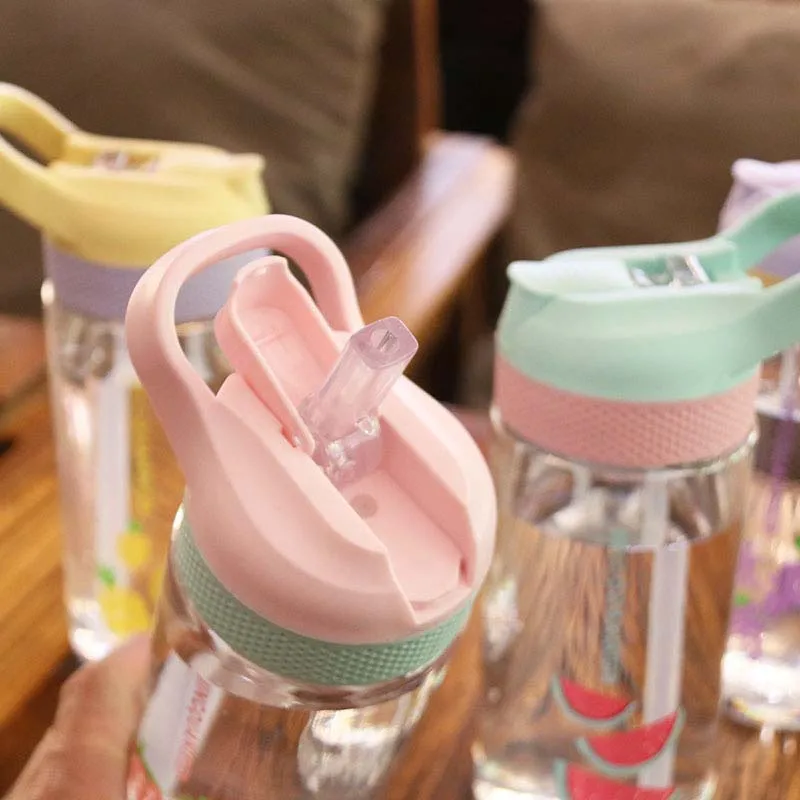 520 мл портативная мультяшная пластиковая бутылка для воды детей спортивная