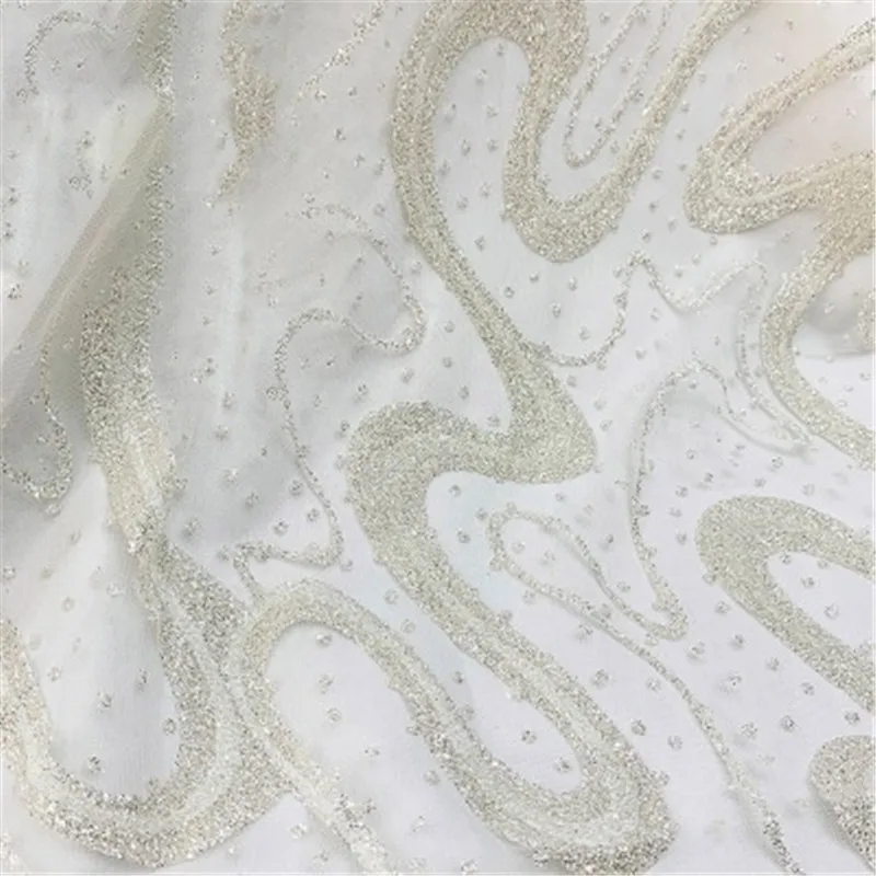 Новое свадебное платье сетка пряжа спрей золотая ткань белая горячая пленка