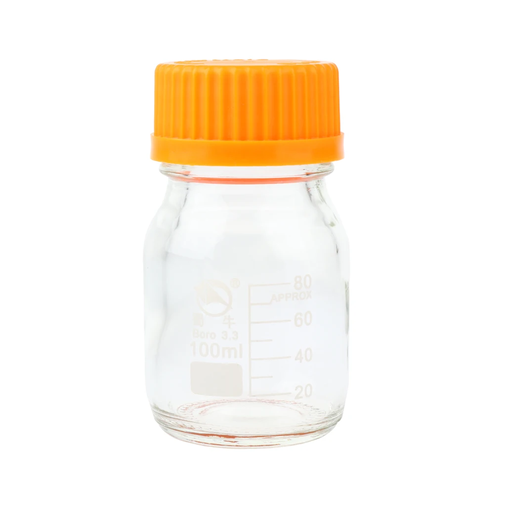Лабораторные реагент бутылки прозрачное стекло широкий рот 3 5 Oz/8 75 Oz/17 Oz/35