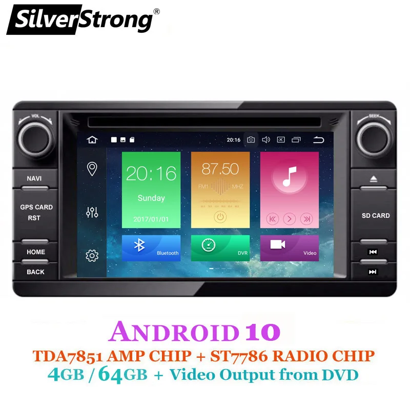 SilverStrong Android 10 2Din автомобильное радио DVD GPS для MITSUBISHI OUTLANDER 2017 2014 2015 2016 PAJERO ASX 4G
