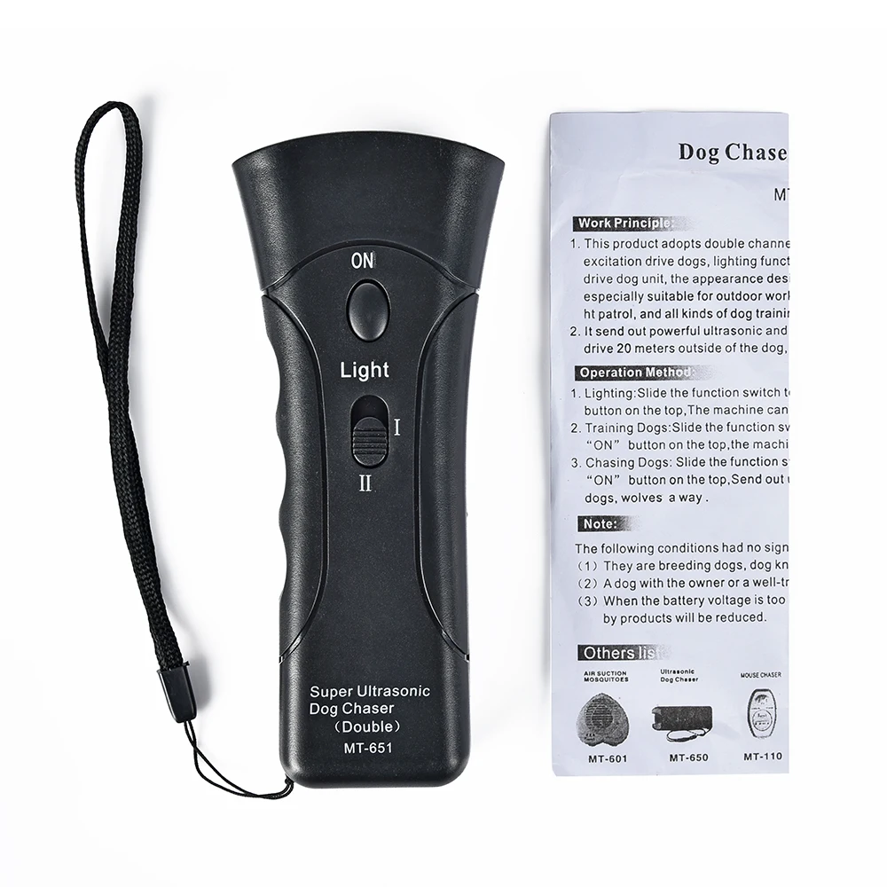 

Ultrasonic Dog Training Repeller Pet Control Trainer Device 3 in 1 Dogs Anti-barking Stop Bark Deterrents Pet Training Device