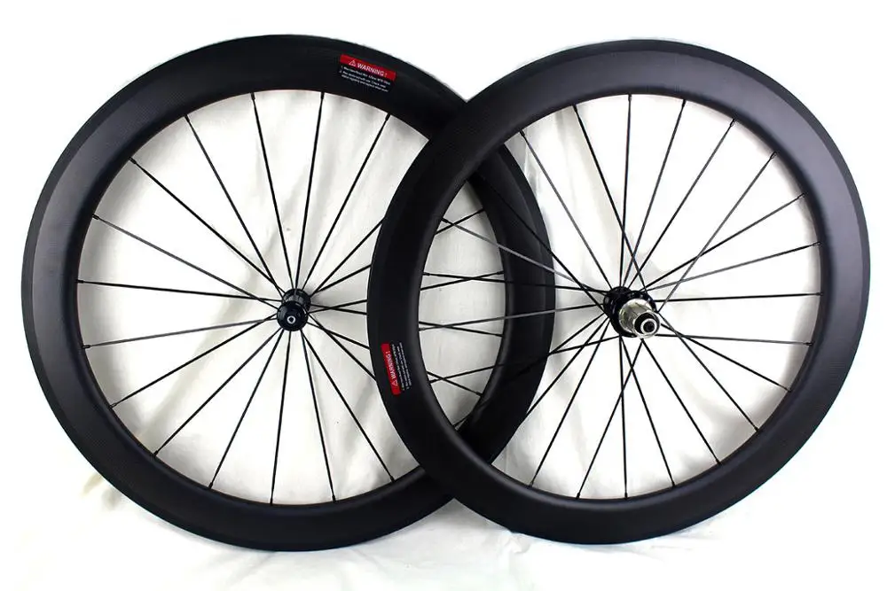 Колеса для шоссейного велосипеда из углеродного волокна 60 мм 700C Powerway R36 ступица