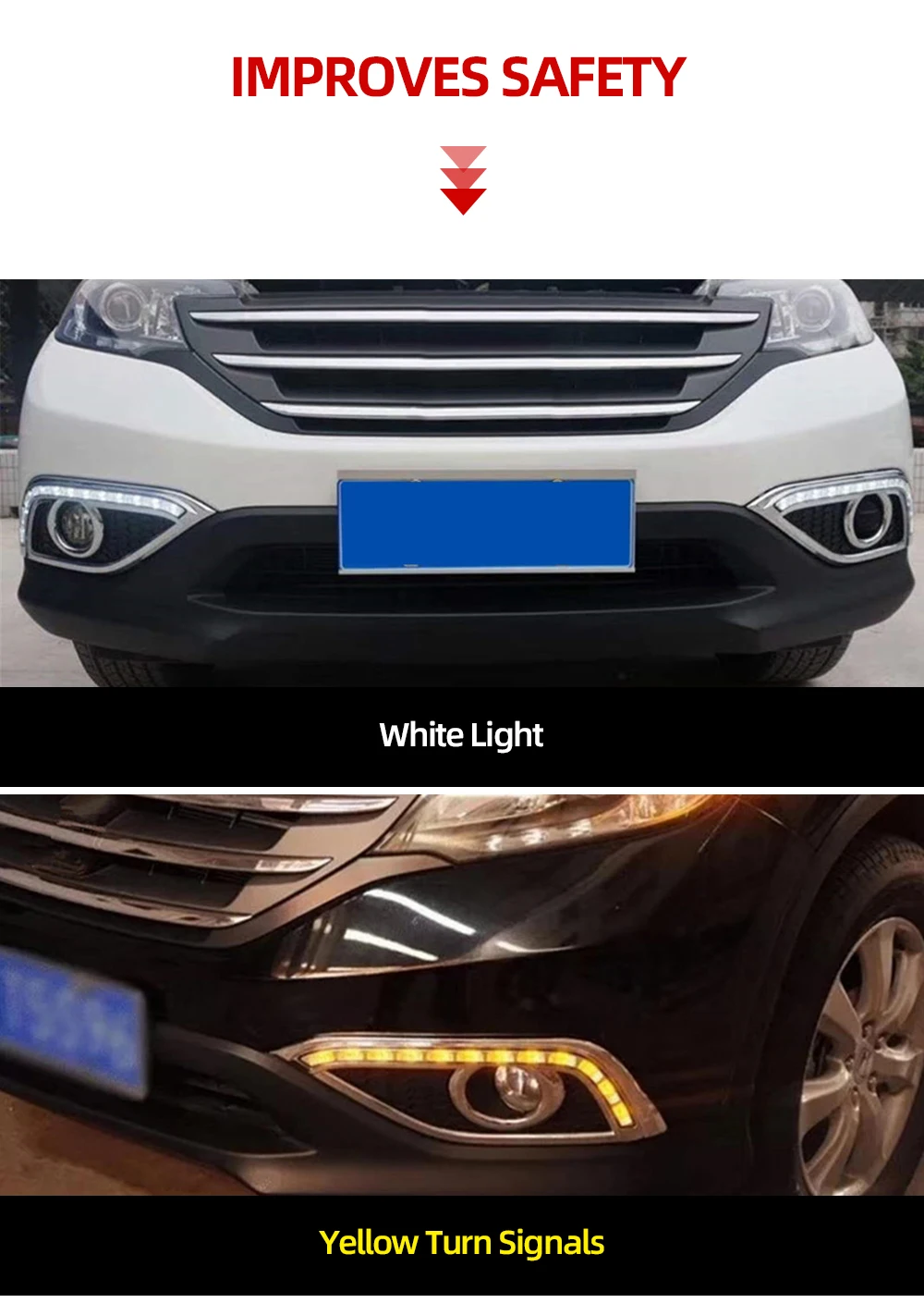 CSCSNL 1 пара DRL Вождения освещают светильник LED DRL с поворотник для Хонда сrv CR-V 2012 2013 противотуманная фара реле Дневной светильник