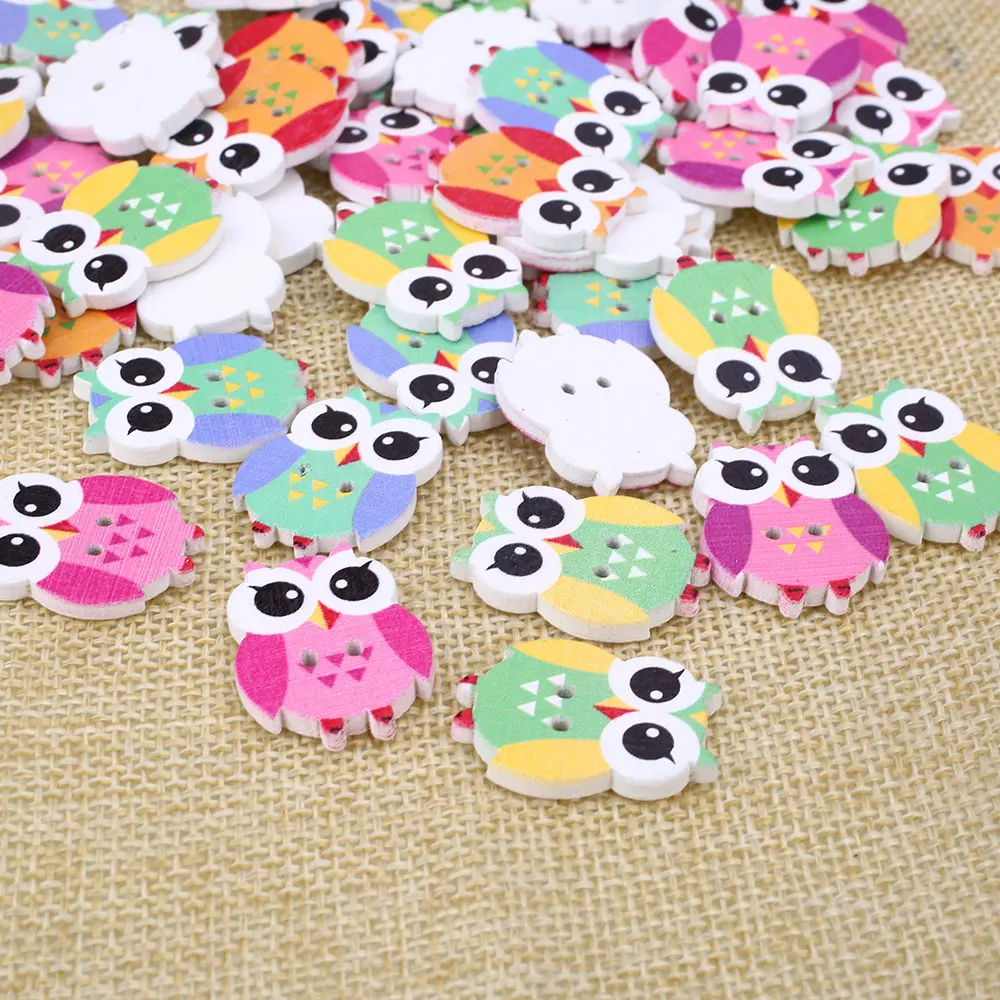 50 шт./упак. Сова Тип Кнопка Скрапбукинг швейная Вязание аксессуары &quotсделай