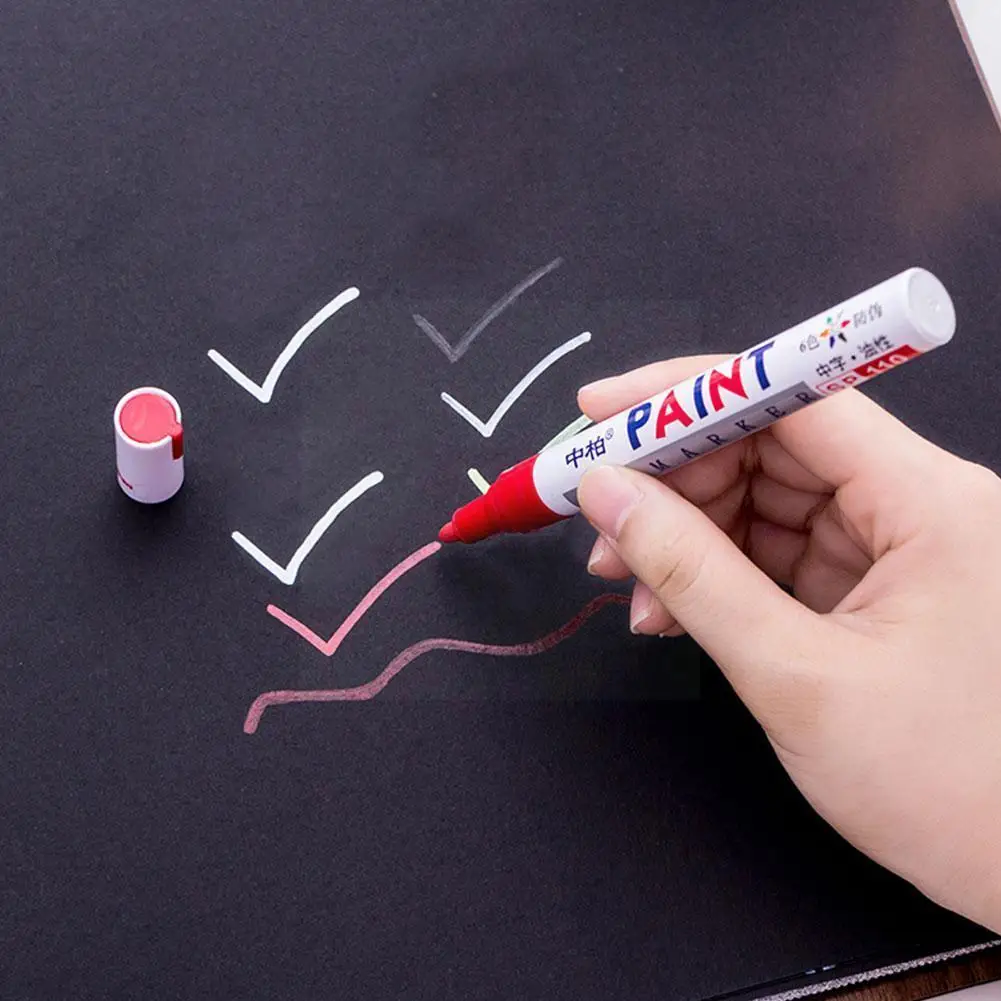 

1 Pcs White Waterproof Rubber Permanent Paint Marker Car Tyre Pen Painting Tire Pen Environmental Graffti Tread E6B6
