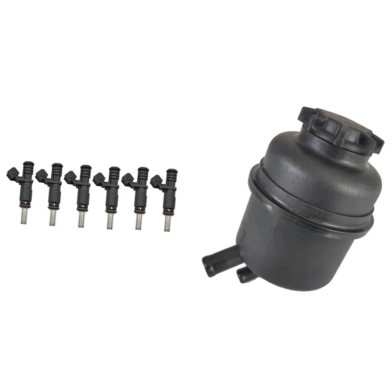 

6Pcs Fuel INJECTOR Nozzle with Power Steering Reservoir