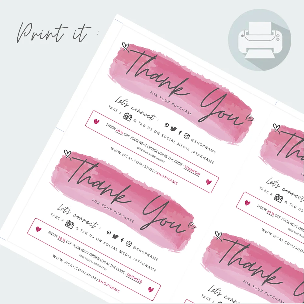 Сделай сам розовая визитная карточка Двусторонняя упаковка вставные карточки