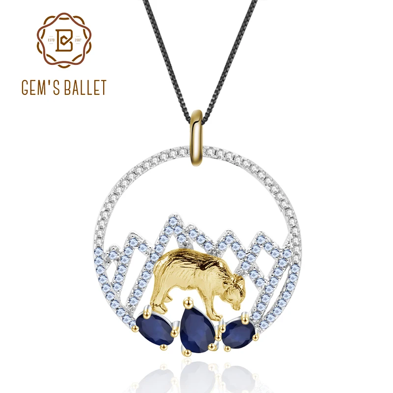 GEM'S BALLET 1.02Ct натуральный сапфир ручной работы Снежная гора флюоресцентное