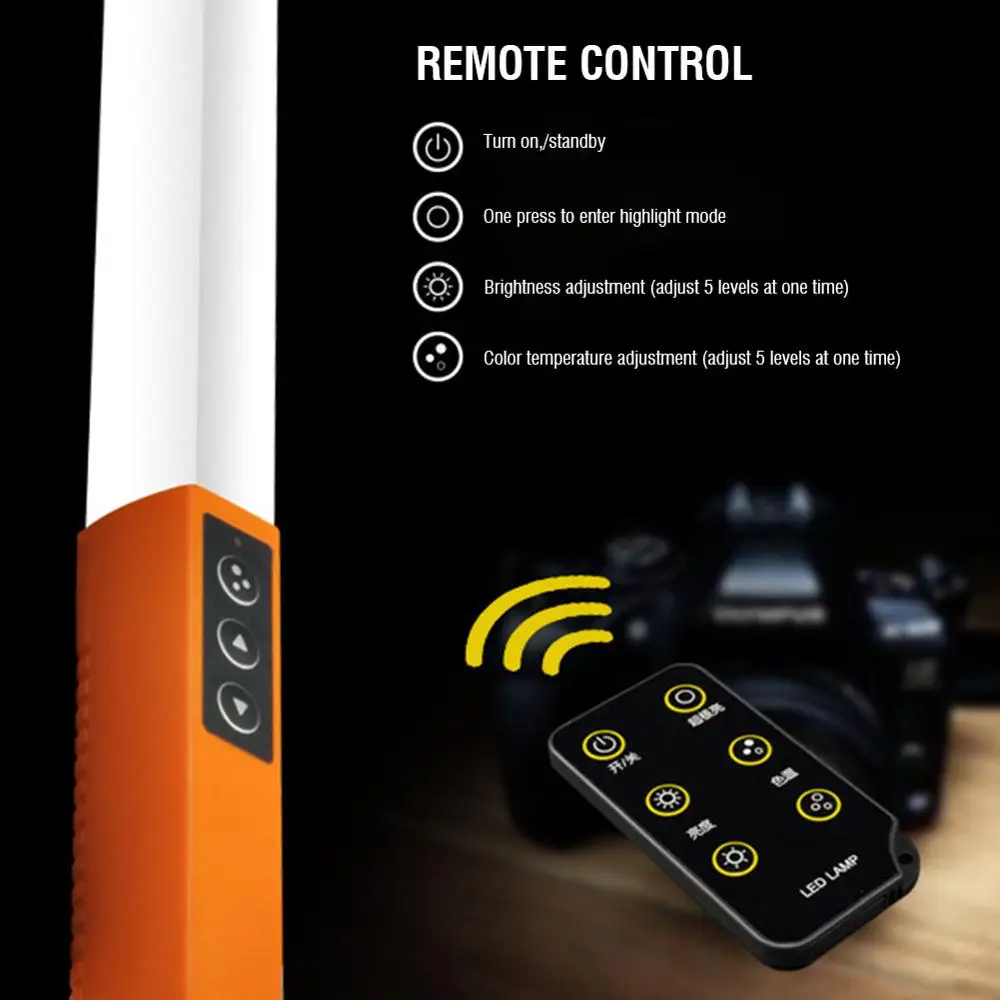 Портативная Водонепроницаемая портативная Светодиодная лампа 3000 6000K с зарядкой