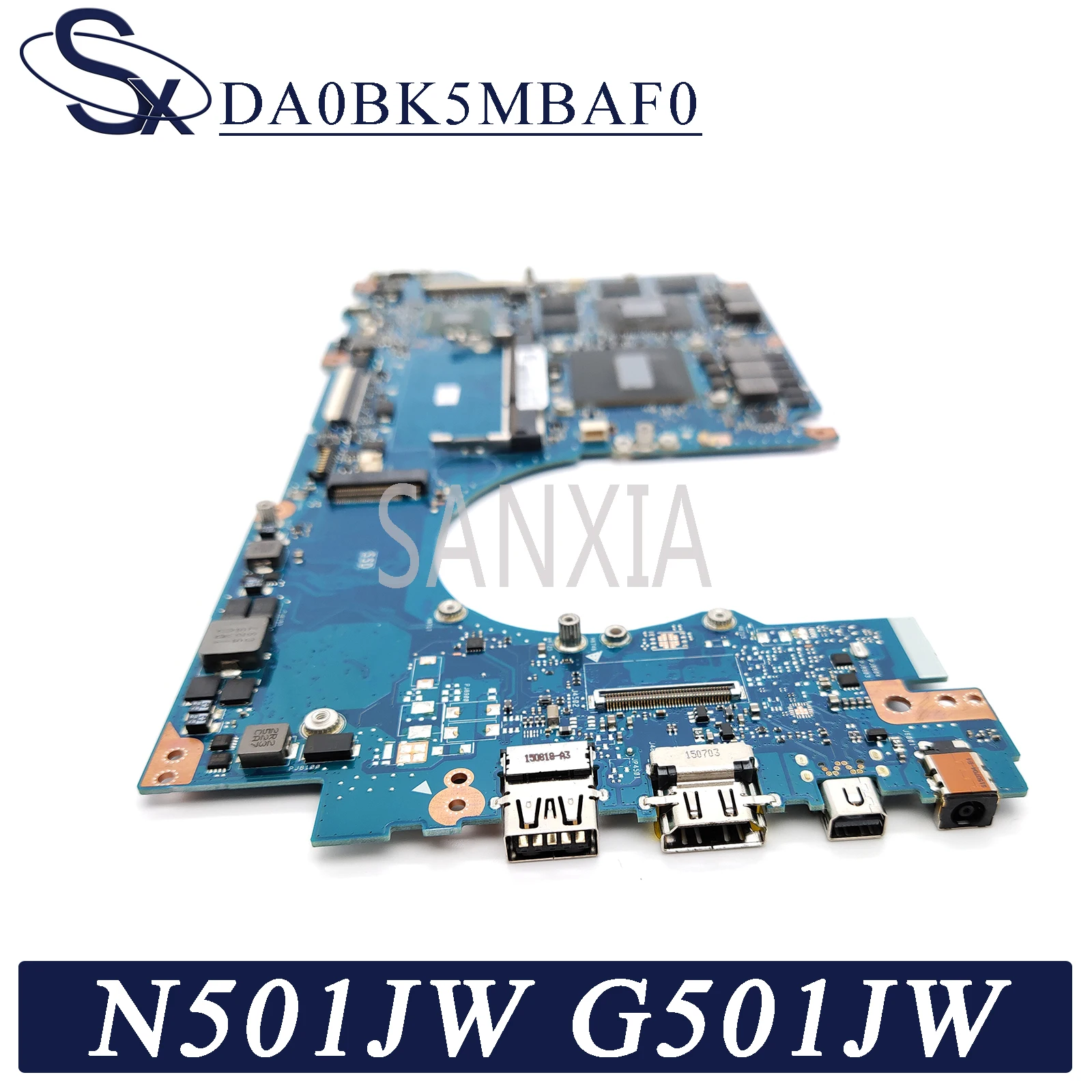 

KEFU DA0BK5MBAF0 Laptop motherboard for ASUS ROG N501JW G501JW G501J N501J original mainboard 4GB-RAM I7-4720HQ GTX960M