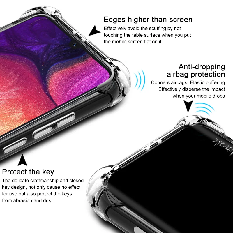 Чехол IMAK с кристаллами для Samsung A50 чехол Galaxy A20 задняя крышка A30 A 50 2019 A50s A30s|Бамперы|