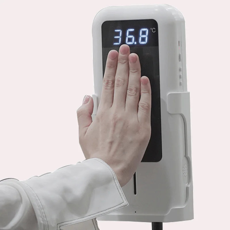 Датчик температуры с дозатором дезинфицирующего средства для рук