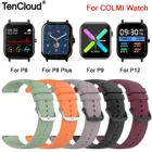 Ремешок силиконовый для COLMI P28 P8 Plus Pro, сменный Браслет для часов COLMI P12 P10 P9 V31 V23 Pro Land 1, 20 мм
