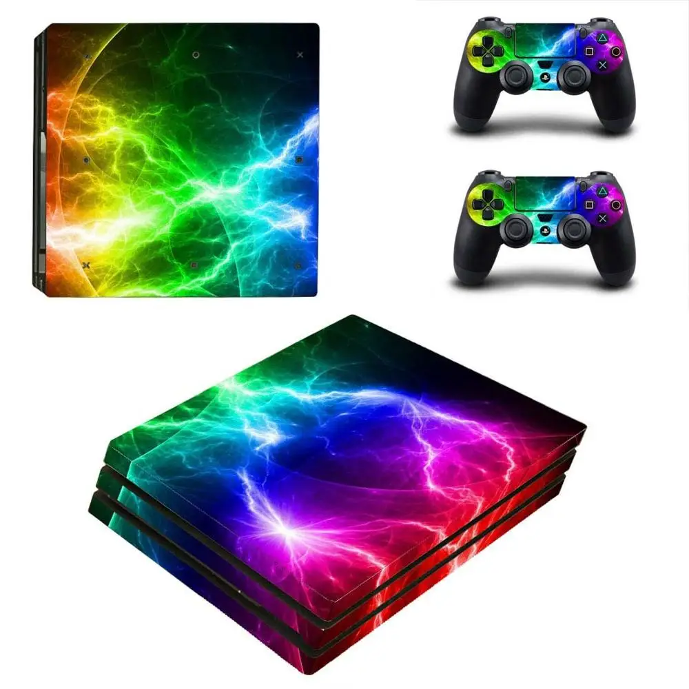 PS4 Pro lightning sticker s PS 4 Play station виниловые наклейки для playstation консоли и