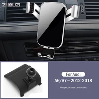 car mobile phone holder air vent mounts stand gps gravity navigation bracket for audi a6 a7 4gh 4gj 2012 2018 car accessories