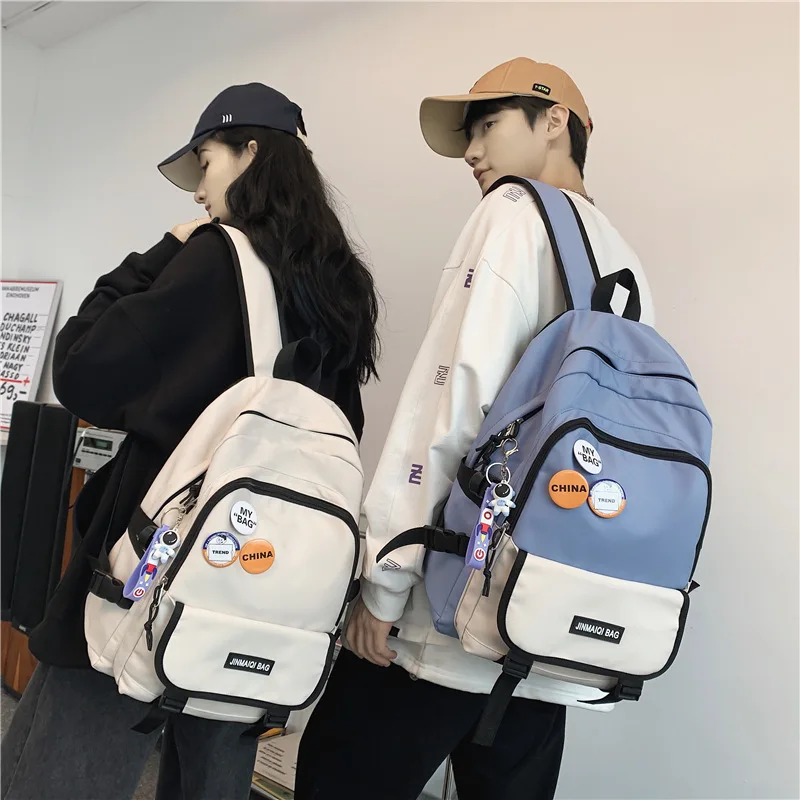

Модный вместительный школьный ранец для девочек, нейлоновый Молодежный женский рюкзак, спортивная сумка с разрывом для студентов колледжа