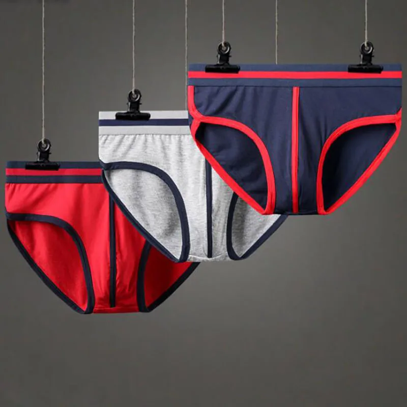 

2 pcs/lot Modal Sexy Men Underwear Briefs Breathable Slip Male Panties U Convex Underpants Briefs