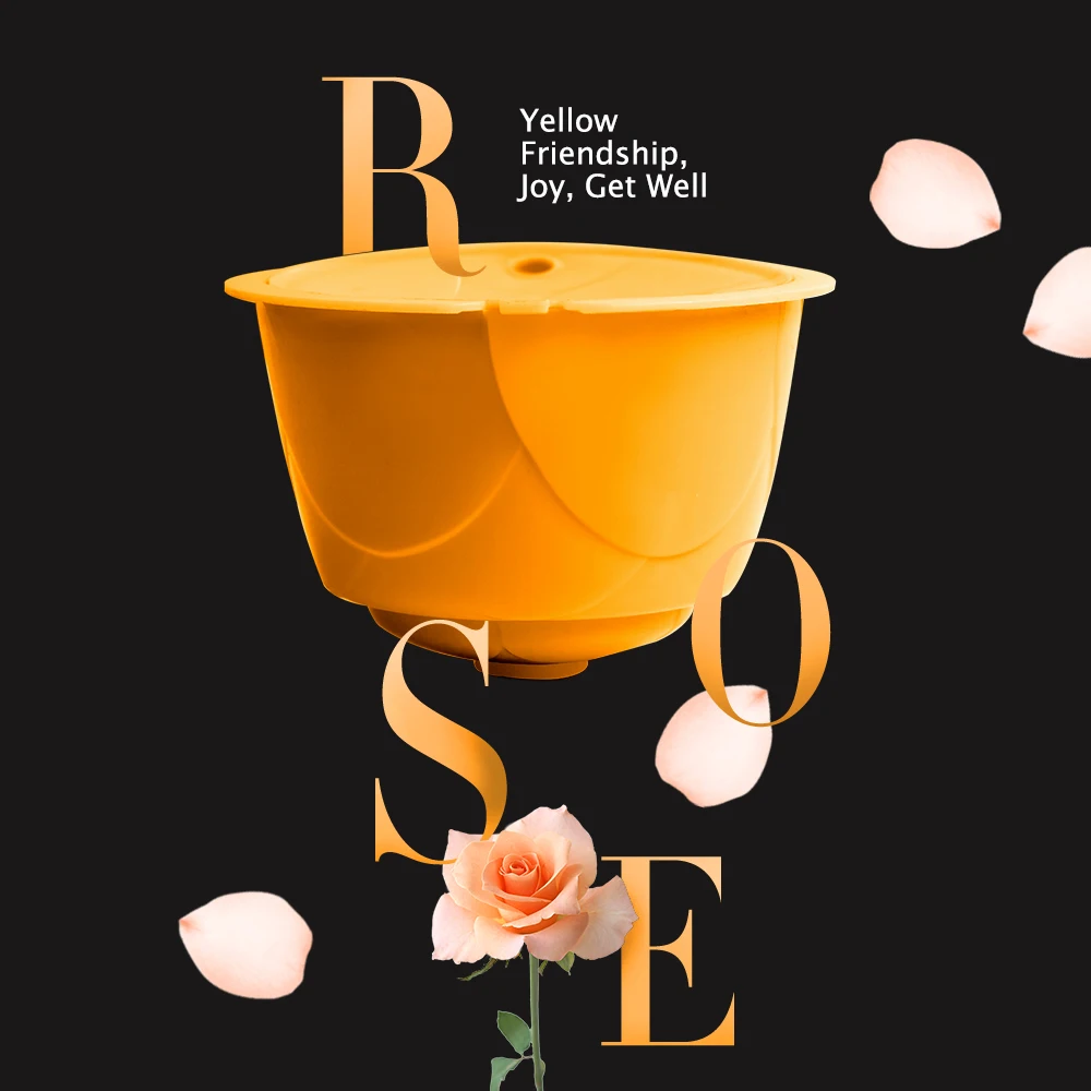 Yellow Для Dolce Gusto 3rd поколения Кофе Capsule чашка фильтра многоразового многоразовые Кофе dripper Чай корзины заполнить Структура фильтр капсулы для кофемашины - Цвет: Yellow