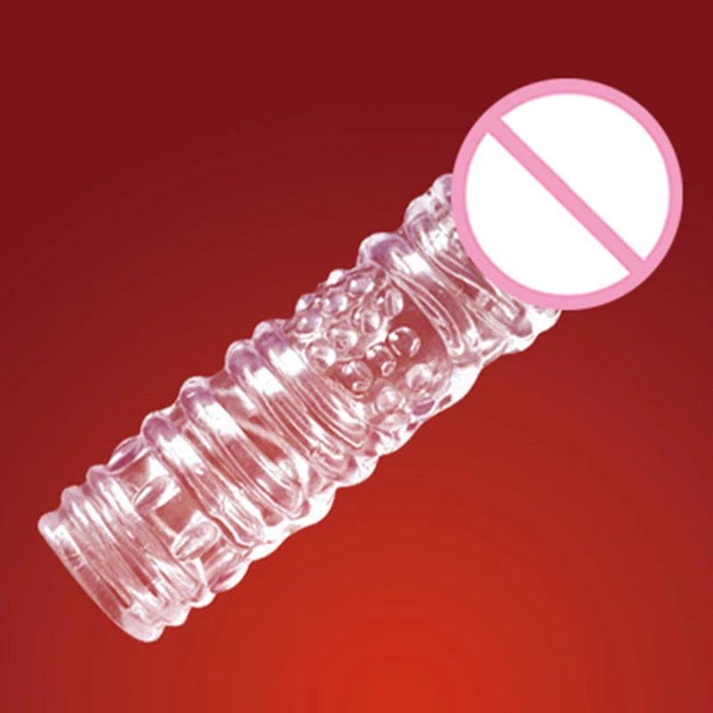 Многоразовый Хрустальный пенис презерватив с кольцами для мужчин Задержка