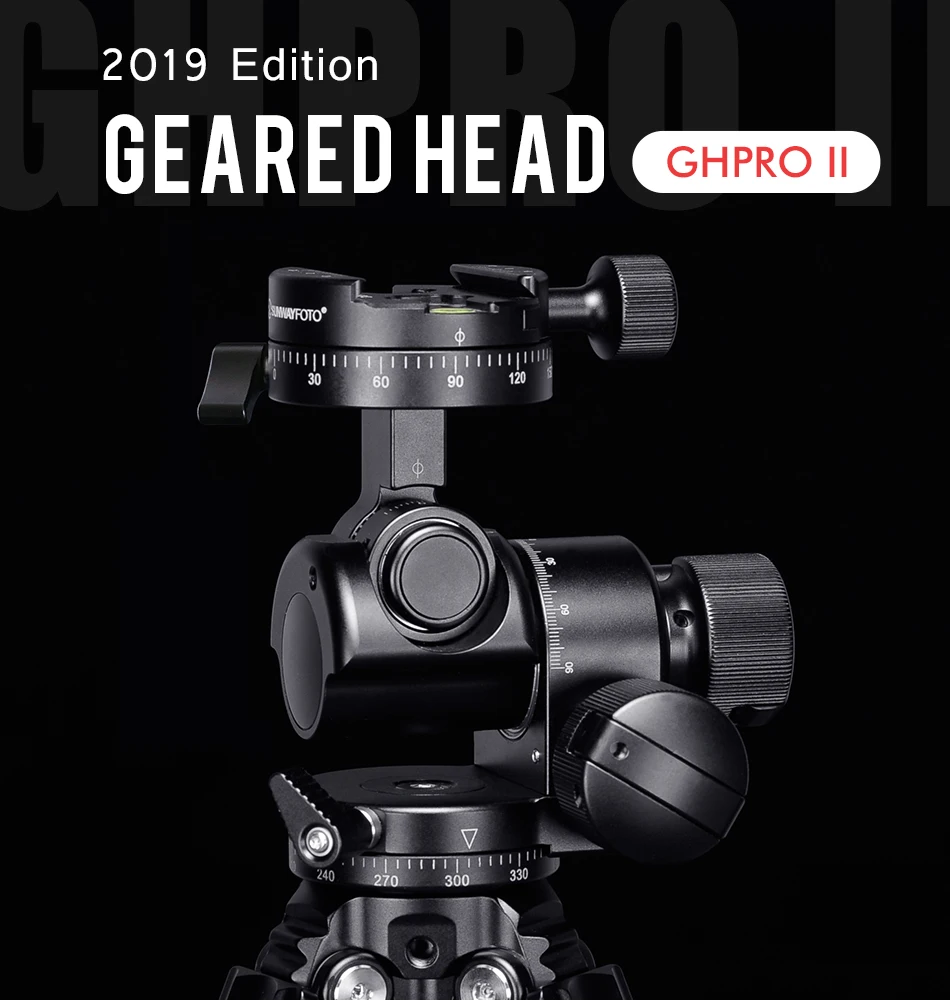 SUNWAYFOTO GH-PRO II tripod gear head panoramic head for dslr camera panorama head arca swiss with one free quick release plate