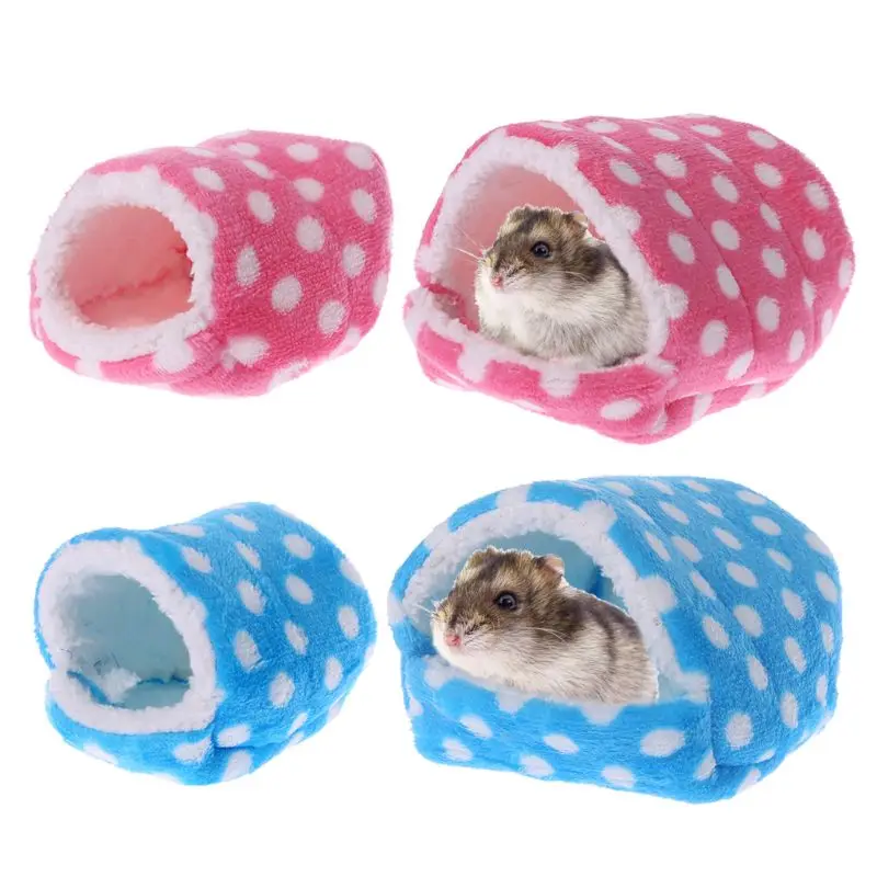 

094A Fleece Hamster Cage Warm Sleeping Mat Bed Small Animal House