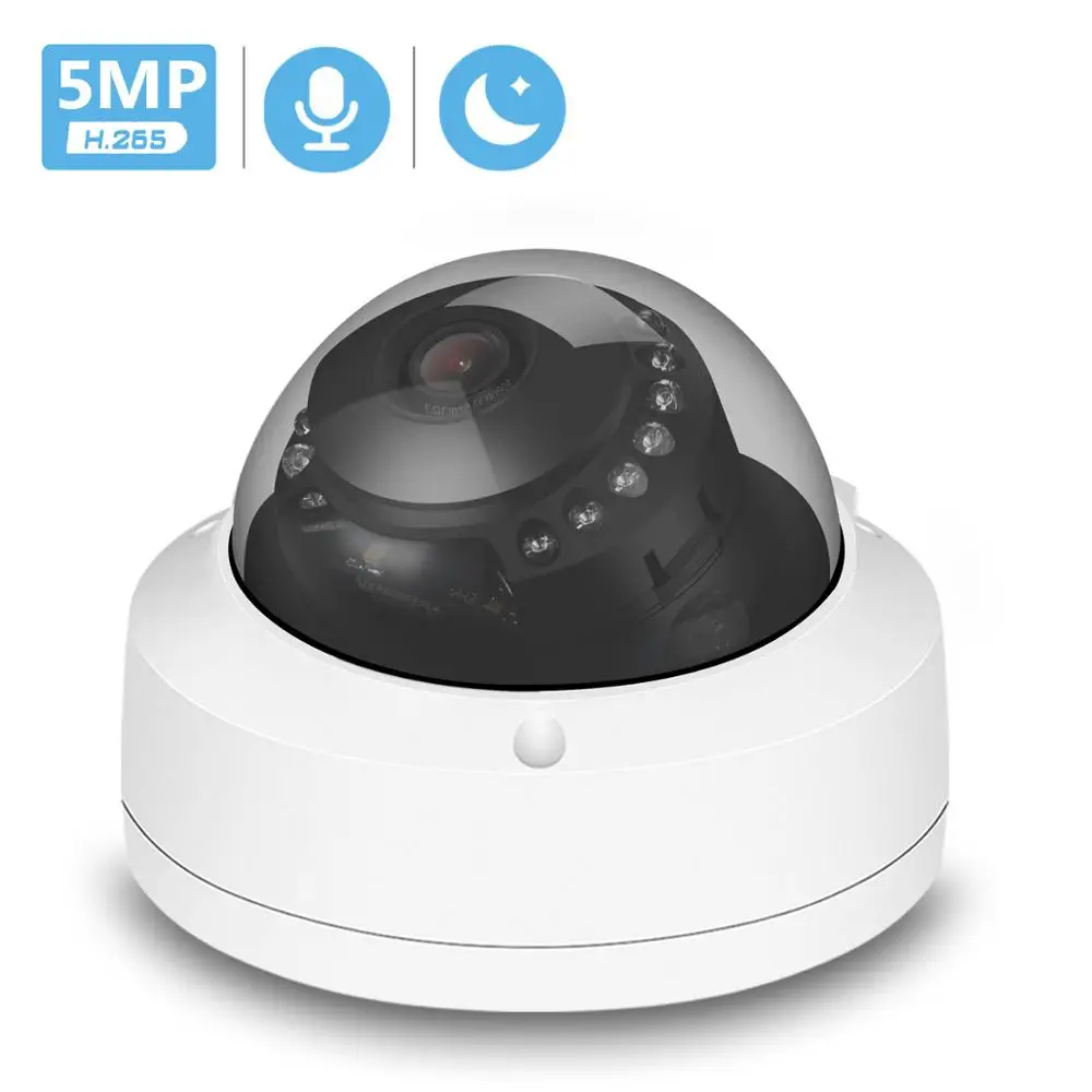 

H.265 5MP 3MP 2MP PoE IP Camera Vandal-proof CCTV Dome IP Camera Video Surveillance Motion Sensor Audio Record Camera IP RTSP