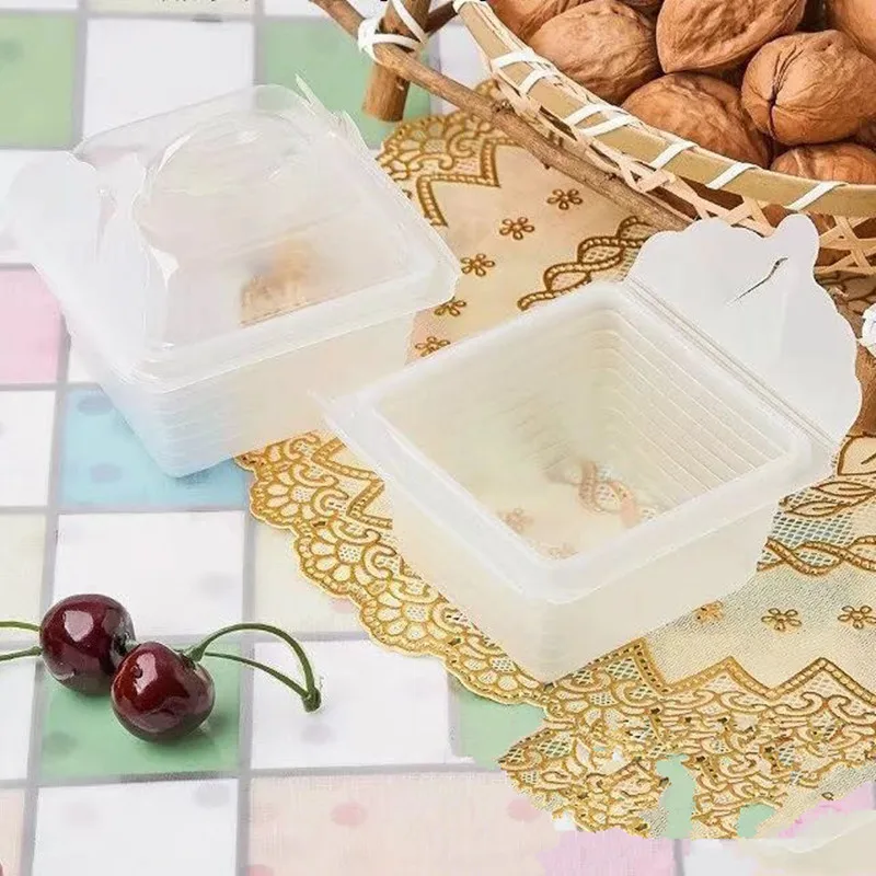 

50pcs High Quality Basket Box Baking Package Blister Plastic Cup Tiramisu Cheese Cake Pastry Dessert Portable Packaging Boxes