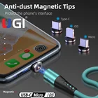 UGI 123 шт., 1 м Магнитный кабель для быстрой зарядки, 360  Тип C Micro USB Для Huawei для телефонов Samsung Galaxy S8 S9 A40 Android
