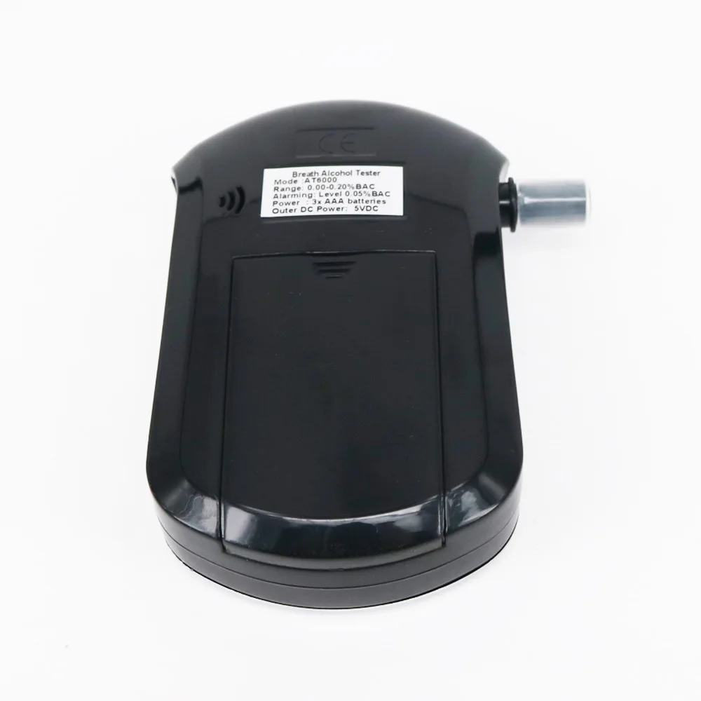 

Professional Digital Breath Alcohol Tester Breathalyzer AT6000 alcohol breath tester alcohol detector With blowing nozzle