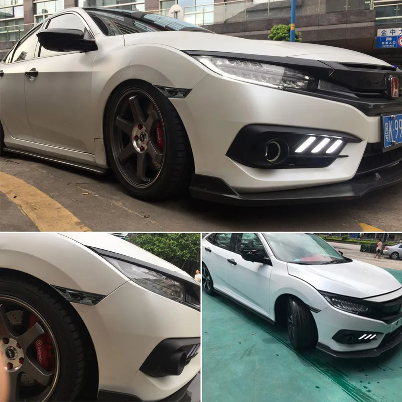 Боковые габаритные линзы JDM (2) левая и правая дымчатые для Honda Civic Sedan/Coupe/Hatchback 10-го